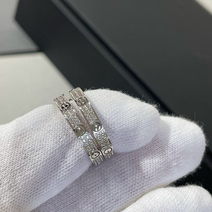 [Solara Jewelry ]ラブダイヤモンド シルバーフープピアス