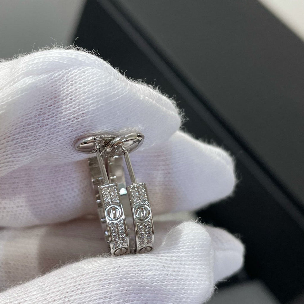 [Solara Jewelry ]ラブダイヤモンド シルバーフープピアス