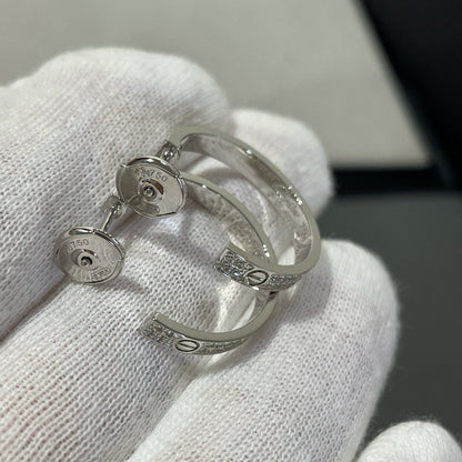 [Solara Jewelry ]ラブダイヤモンド シルバーフープピアス