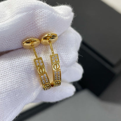[ソララジュエリー ]ラブダイヤモンドゴールドフープピアス