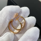 [Solara Jewelry ]LOVE ダイヤモンド ピンクゴールド フープピアス