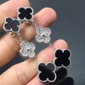 [Solara Jewelry ]KLEE 3 MOTIV DIAMANT ONYX SILBER OHRRINGE