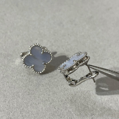 [Solara Jewelry ]KLEE-CHALZEDON-SILBEROHRSTECKER