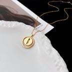 [Solara jewelry]Halskette LUCKY MOVE MOP Pinkgold