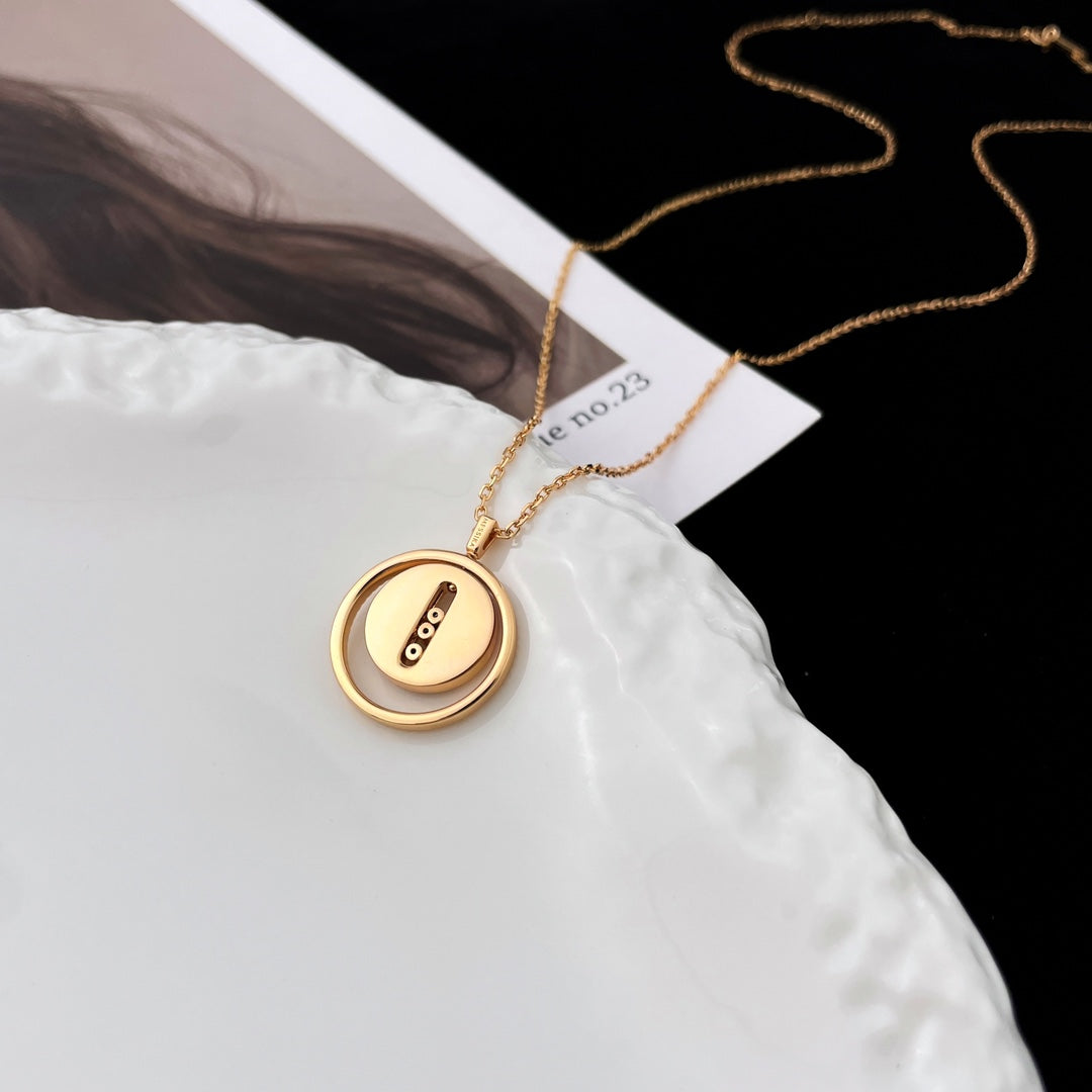 [Solara jewelry]ラッキー ムーヴ マザーオブパール ピンクゴールド ネックレス
