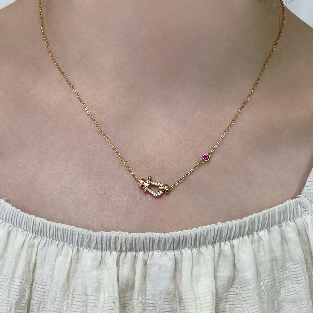 [Solara Jewelry ]FORCE 10 DIAMOND PINK GOLD NECKLACE