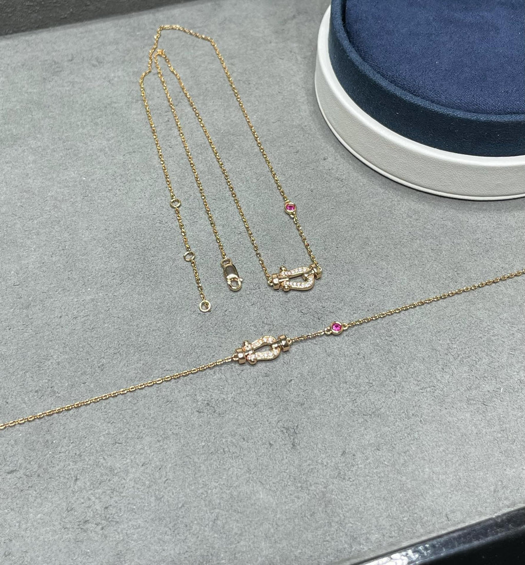 [Solara Jewelry ]FORCE 10 DIAMOND PINK GOLD NECKLACE