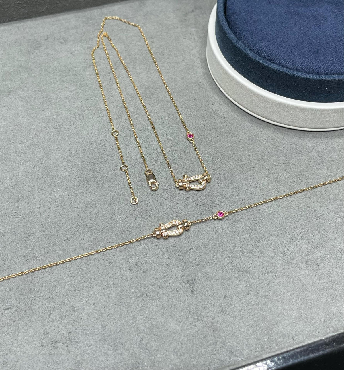 [Solara Jewelry ]FORCE 10 DIAMOND PINK GOLD NECKLACE