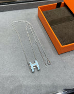 [Solara Jewelry ]POP H SKY BLUE NECKLACE