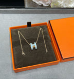 [Solara Jewelry ]POP H SKY BLUE NECKLACE