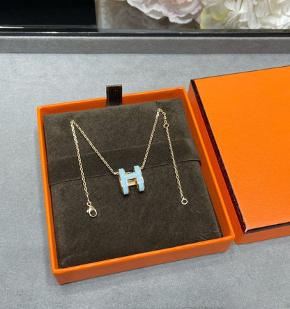 [Solara Jewelry ]POP H HELLBLAUE HALSKETTE