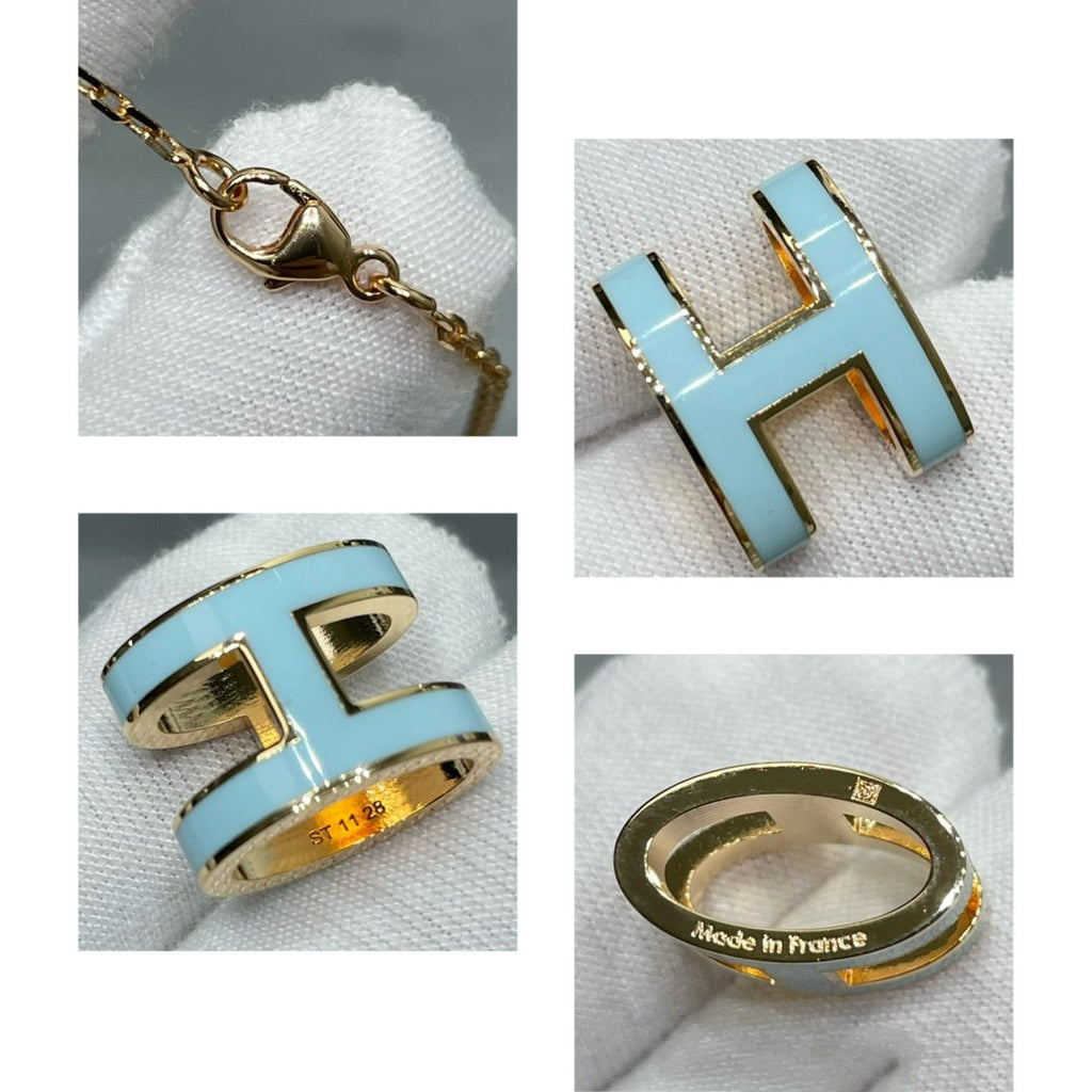 [Solara Jewelry ]POP H SKY BLUE NECKLACE