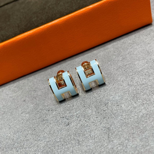 [Solara Schmuck ]POP H HIMMELBLAU OHRSTECKER