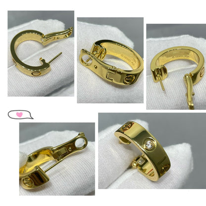 [Solara Jewelry] LOVE 5.5MM 1ダイヤモンドピアス