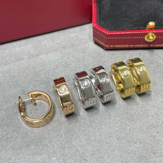 [Solara Jewelry ]LIEBE 5.5MM 1 DIAMANT OHRRINGE