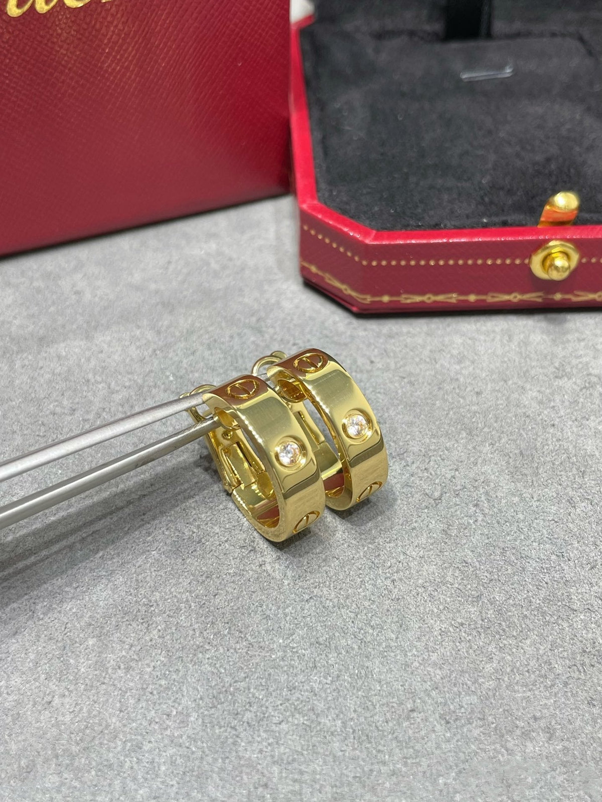[Solara Jewelry] LOVE 5.5MM 1ダイヤモンドピアス