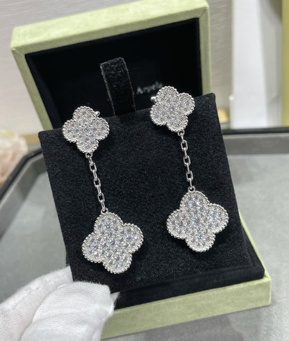 [Solara Jewelry ]KLEEBÜTE 2 MOTIVE DIAMANTENBESETZTE SILBEROHRRINGE