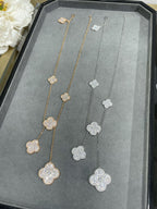 [Solara Jewelry ]クローバー 6モチーフ ダイヤモンドパヴェネックレス