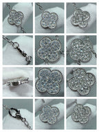 [Solara Jewelry ]クローバー 6モチーフ ダイヤモンドパヴェネックレス