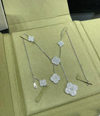 [Solara Jewelry ]クローバー 6モチーフ ダイヤモンドパヴェネックレス