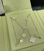 [Solara Jewelry ]クローバー 6モチーフ ダイヤモンドパヴェネックレス