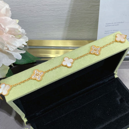 [Solara Jewelry] KLEEBRAUM 5 MOTIV DIAMANT PINK MOP PINKGOLD ARMREIF