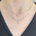 [Solara jewelry]MY TWIN 2ロウダイヤモンドネックレス