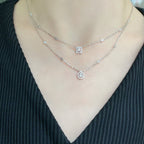 [Solara jewelry]MY TWIN 2ロウダイヤモンドネックレス