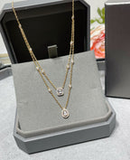[Solara jewelry]MY TWIN 2ロウダイヤモンドネックレス