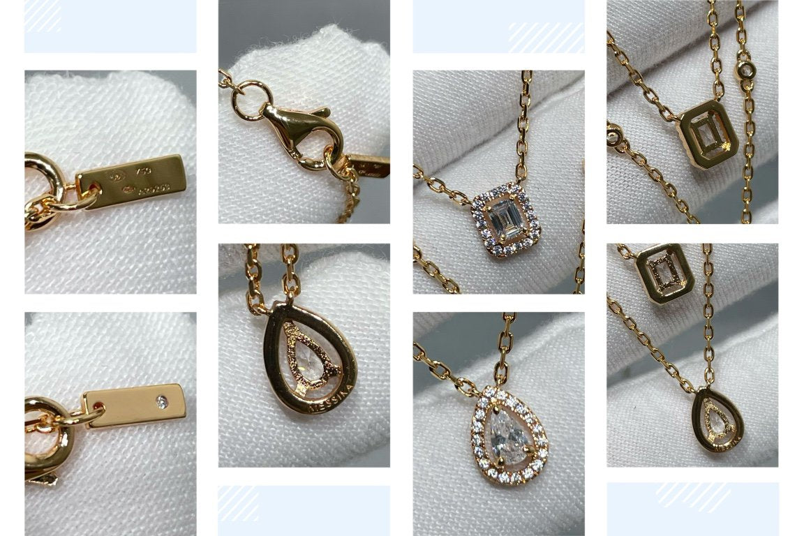 [Solara jewelry]MY TWIN 2ロウダイヤモンドネックレス