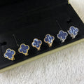 [Solara Jewelry ]CLOVER PIETERSITE MEDIUM STUD EARRINGS