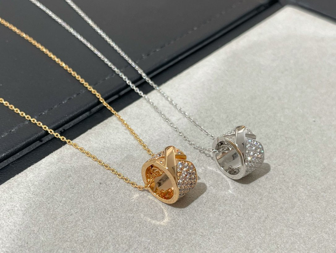 [Solara Jewelry ]LIENS EVIDENCE DIAMOND PAVED NECKLACE