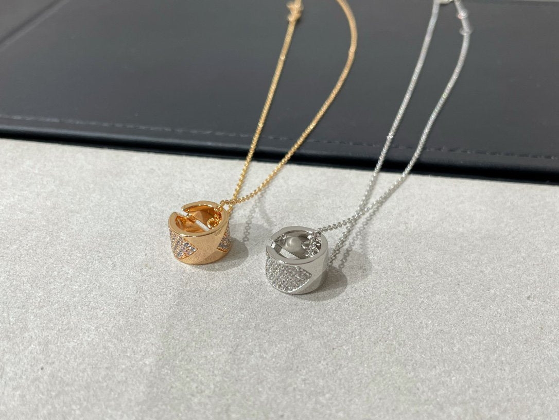 [Solara Jewelry ]LIENS EVIDENCE DIAMOND PAVED NECKLACE