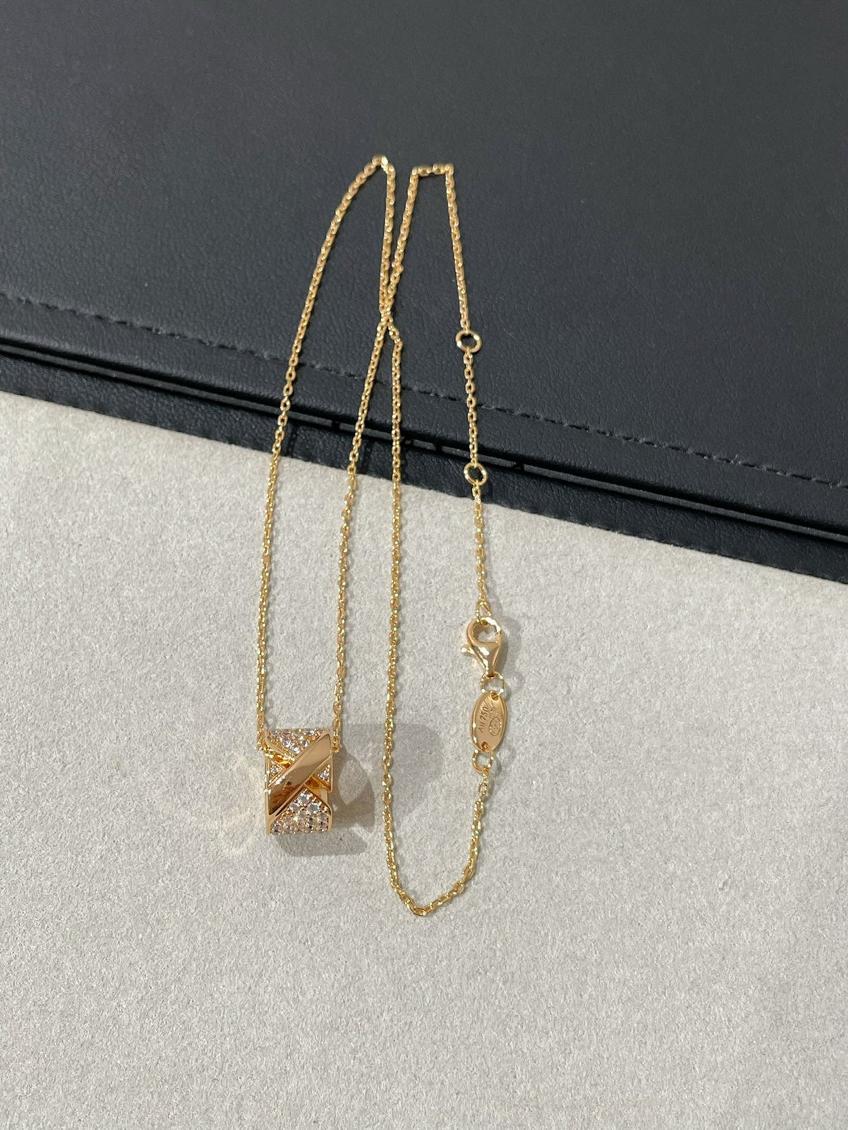 [ソラーラジュエリー] LIENS EVIDENCE DIAMOND PAVED NECKLACE