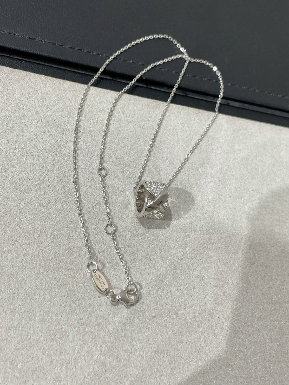[ソラーラジュエリー] LIENS EVIDENCE DIAMOND PAVED NECKLACE