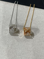 [Solara Jewelry ]LIENS EVIDENCE DIAMOND PAVED NECKLACE