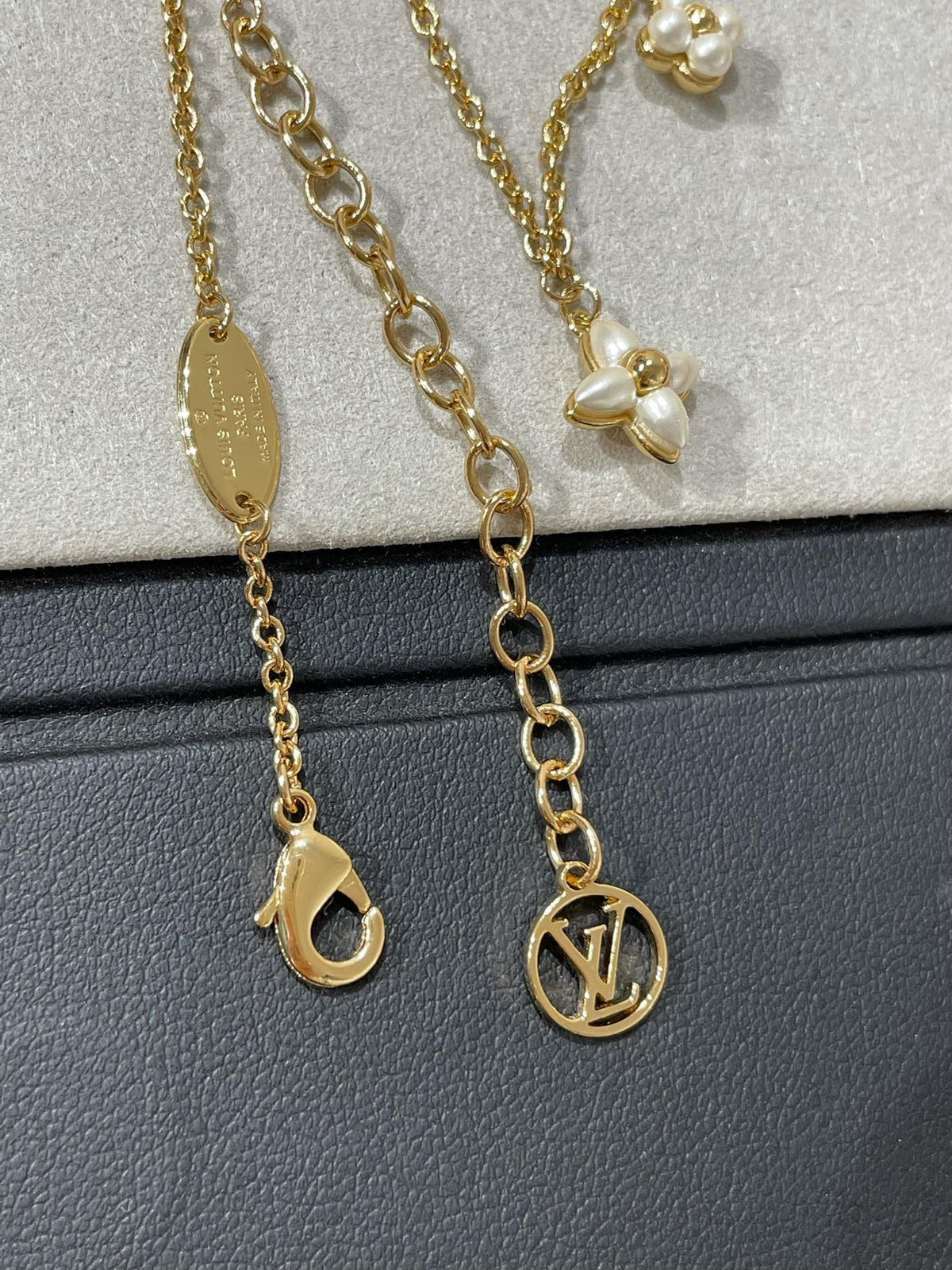 [Solara Jewelry ]FLOWERGRAM GOLD MOP DOUBLE ROW NECKLACE
