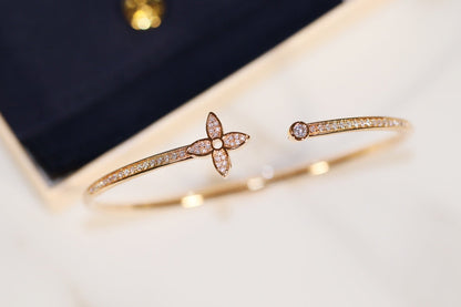 [Solara Jewelry ]IDYLLE GOLD オープンブレスレット ダイヤモンドパヴェ