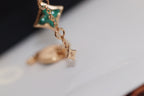 [Solara Jewelry ]スター＆サン 4モチーフ ピンクゴールド マラカイト ブレスレット