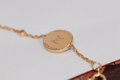 [Solara Jewelry ]スター＆サン 4モチーフ ピンクゴールド マラカイト ブレスレット