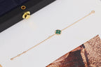 [Solara Jewelry ]スター＆サン 4モチーフ ピンクゴールド マラカイト ブレスレット