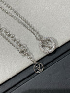 [Solara Jewelry ]BY NIGHT DIAMOND PAVED NECKLACE