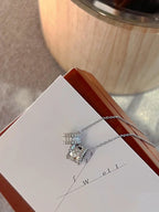 [Solara Jewelry ]ペルレ ダブルペンダント シルバー ダイヤモンド ネックレス