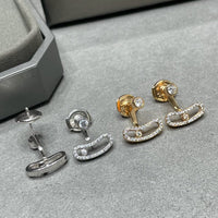 [Solara jewelry]MOVE UNO PINK GOLD DIAMOND EARRINGS