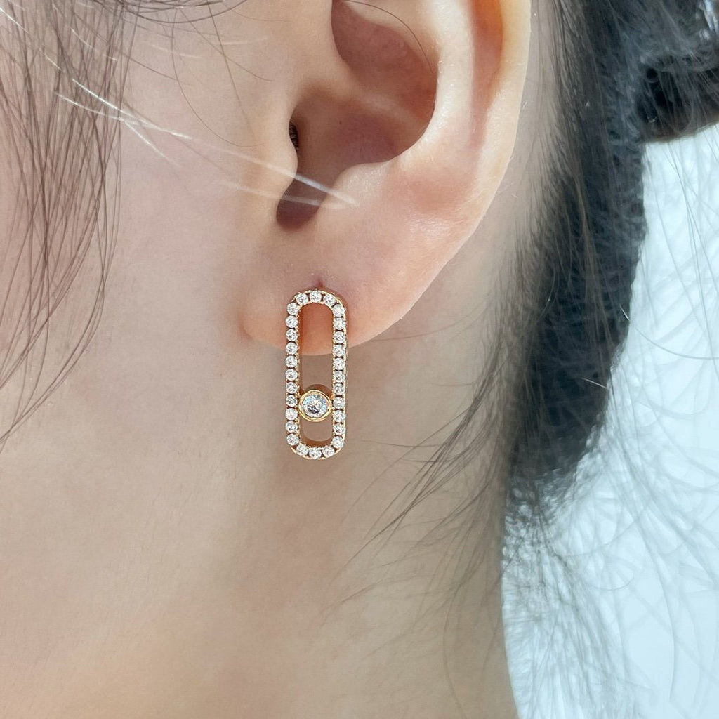 [Solara Schmuck]MOVE UNO OHRSTECKER MIT DIAMANTEN