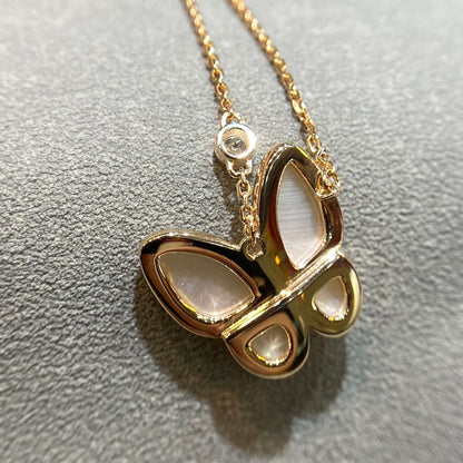 [Solara Jewelry ]SCHMETTERLING MOP DIAMANT HALSKETTE