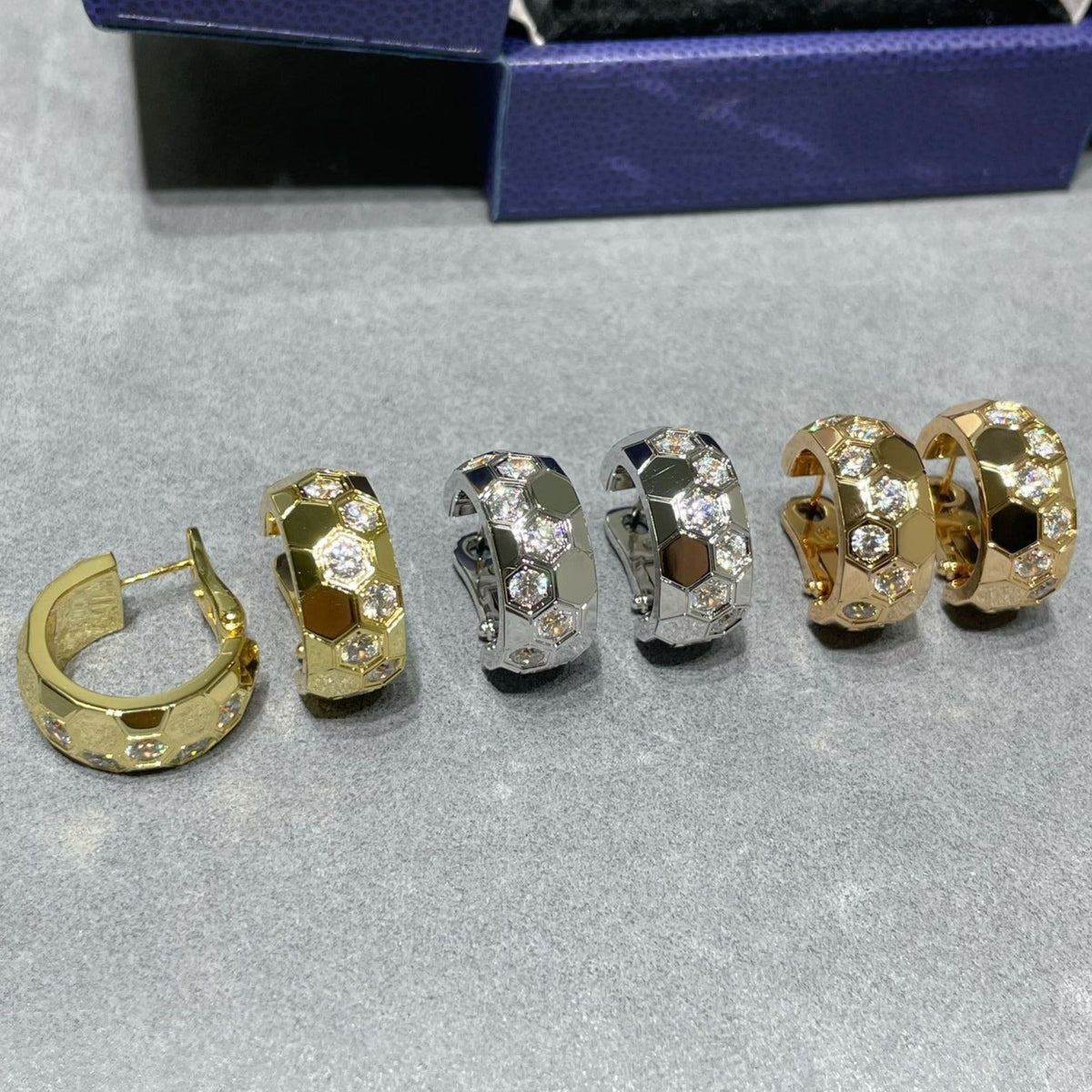 [Solara Jewelry ]BEE LOVE ダイヤモンドフープピアス