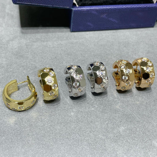 [Solara Schmuck] BIENENLIEBE DIAMANTEN-KREOLEN