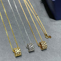 [Solara Jewelry ]BEE LOVE DIAMOND PAVED 3 ROW NECKLACE