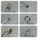 [Solara Jewelry ]BEE LOVE DIAMOND PAVED 3 ROW NECKLACE